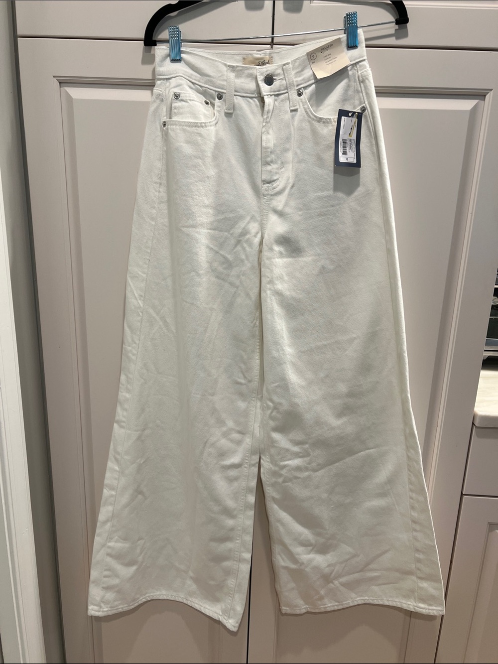 Universal Thread White Wide-Leg High Rise Jean palazzo sz 0 26 in waist.